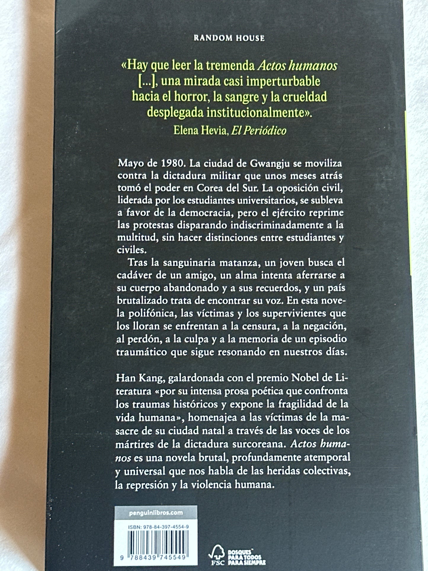 ACTOS HUMANOS- Han Kang