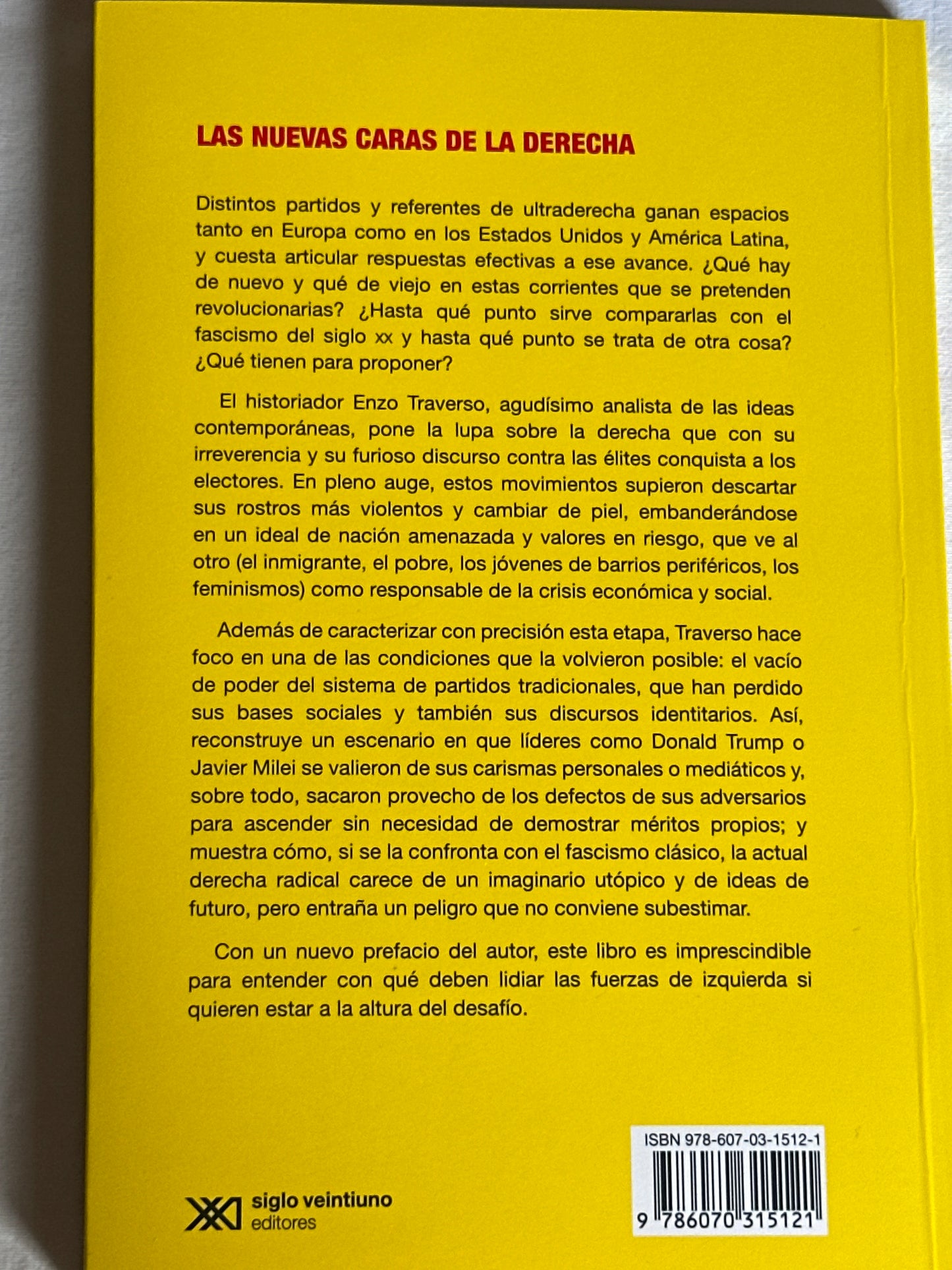 Las nuevas caras de la derecha - Enzo Traverso