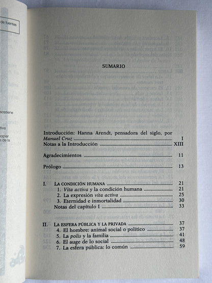 LA CONDICIÓN HUMANA - Hannah Arendt