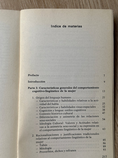 Antropología de la mujer: cognición, lengua e ideología cultural