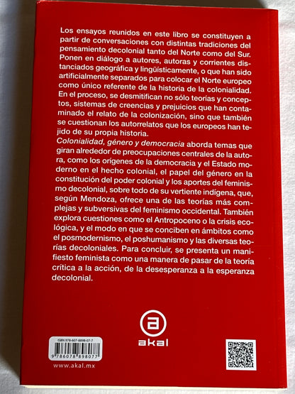 Colonialidad, género y democracia - Breny Mendoza
