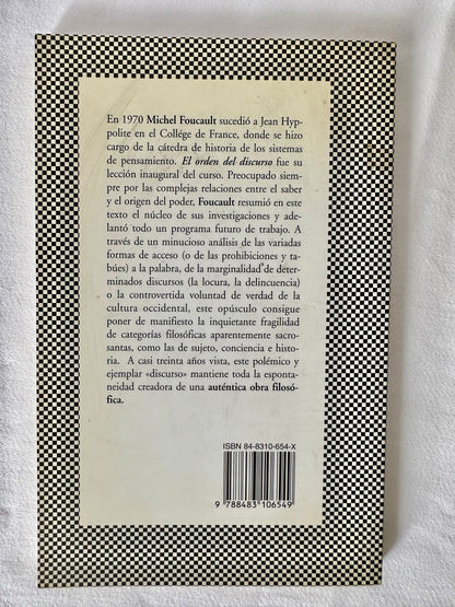 EL ORDEN DEL DISCURSO - Michel Foucault