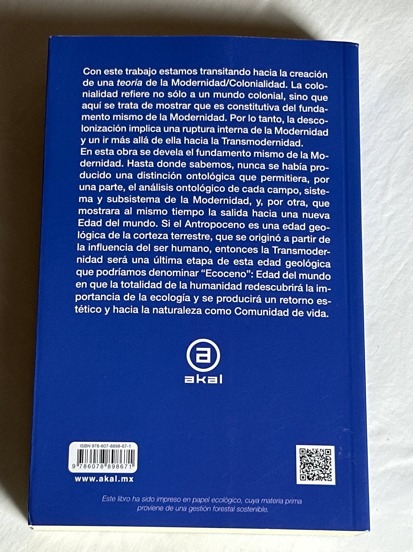 Hacia una teoría de la modernidad/colonialidad