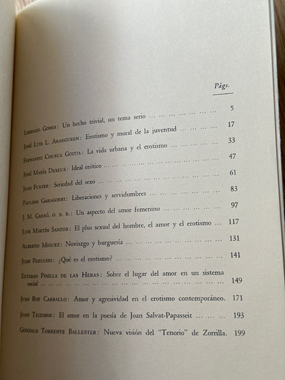 El amor y el erotismo