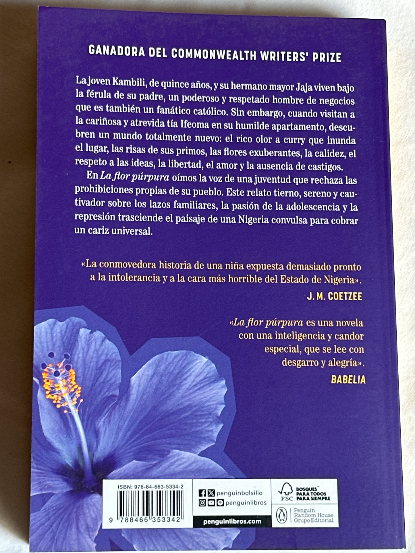 LA FLOR PÚRPURA- Chimamanda Ngozi Adichie