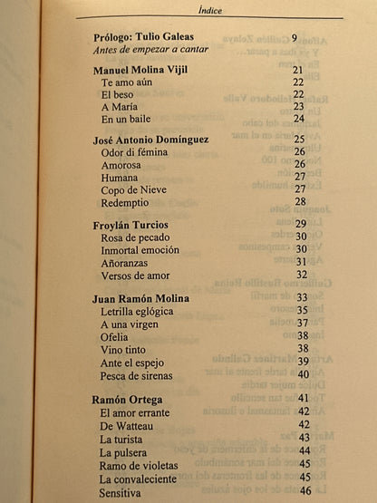 Antología de la poesía amorosa hondureña - Roberto Sosa (comp.)