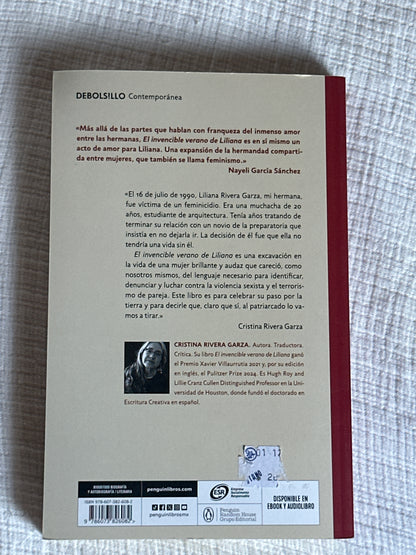 El invencible verano de Liliana - Cristina Rivera Garza