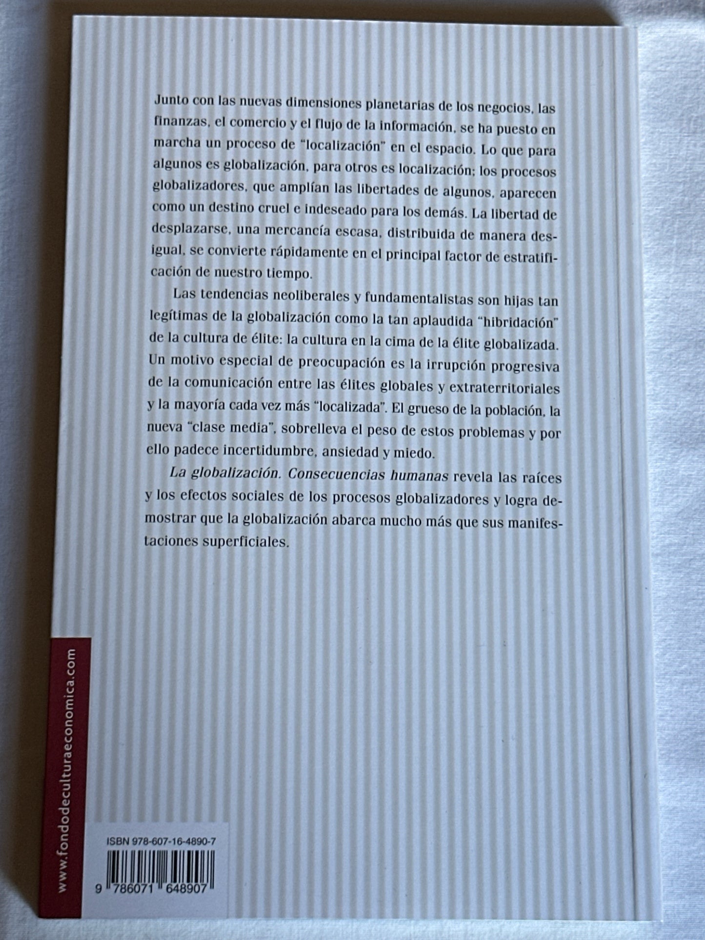 Globalización: consecuencias humanas - Zymunt Bauman