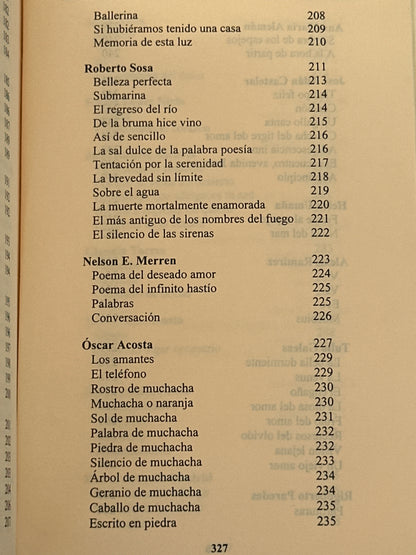 Antología de la poesía amorosa hondureña - Roberto Sosa (comp.)