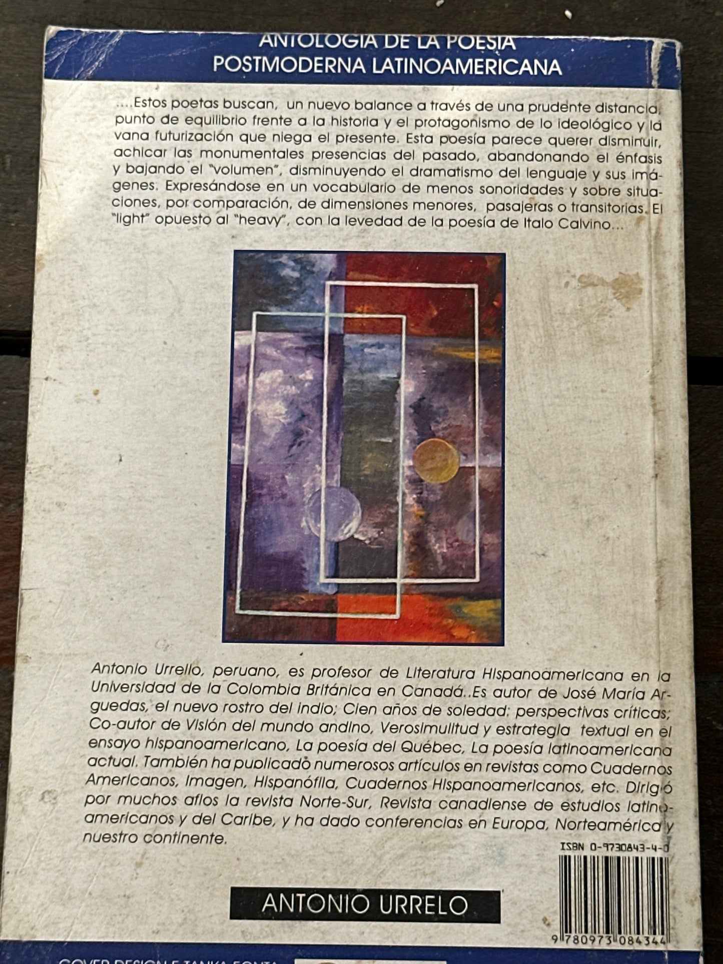 Antología de la poesía postmoderna latinoamericana - Antonio Urrelo