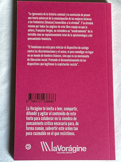 NO TODAS LAS FEMINISTAS SON BLANCAS- Françoise Vergès