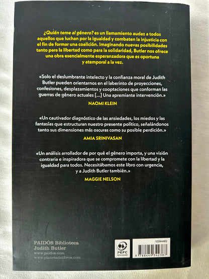 ¿QUIÉN TEME AL GÉNERO? - Judith Butler