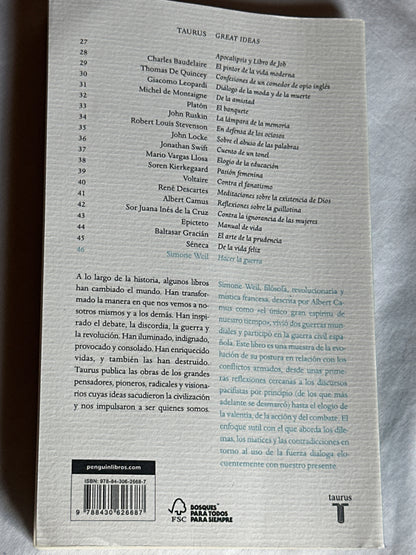 HACER LA GUERRA - Simone Weil