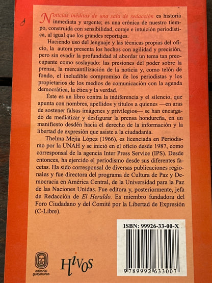 Noticias inéditas de una sala de redacción - Thelma Mejía