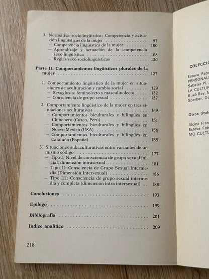 Antropología de la mujer: cognición, lengua e ideología cultural