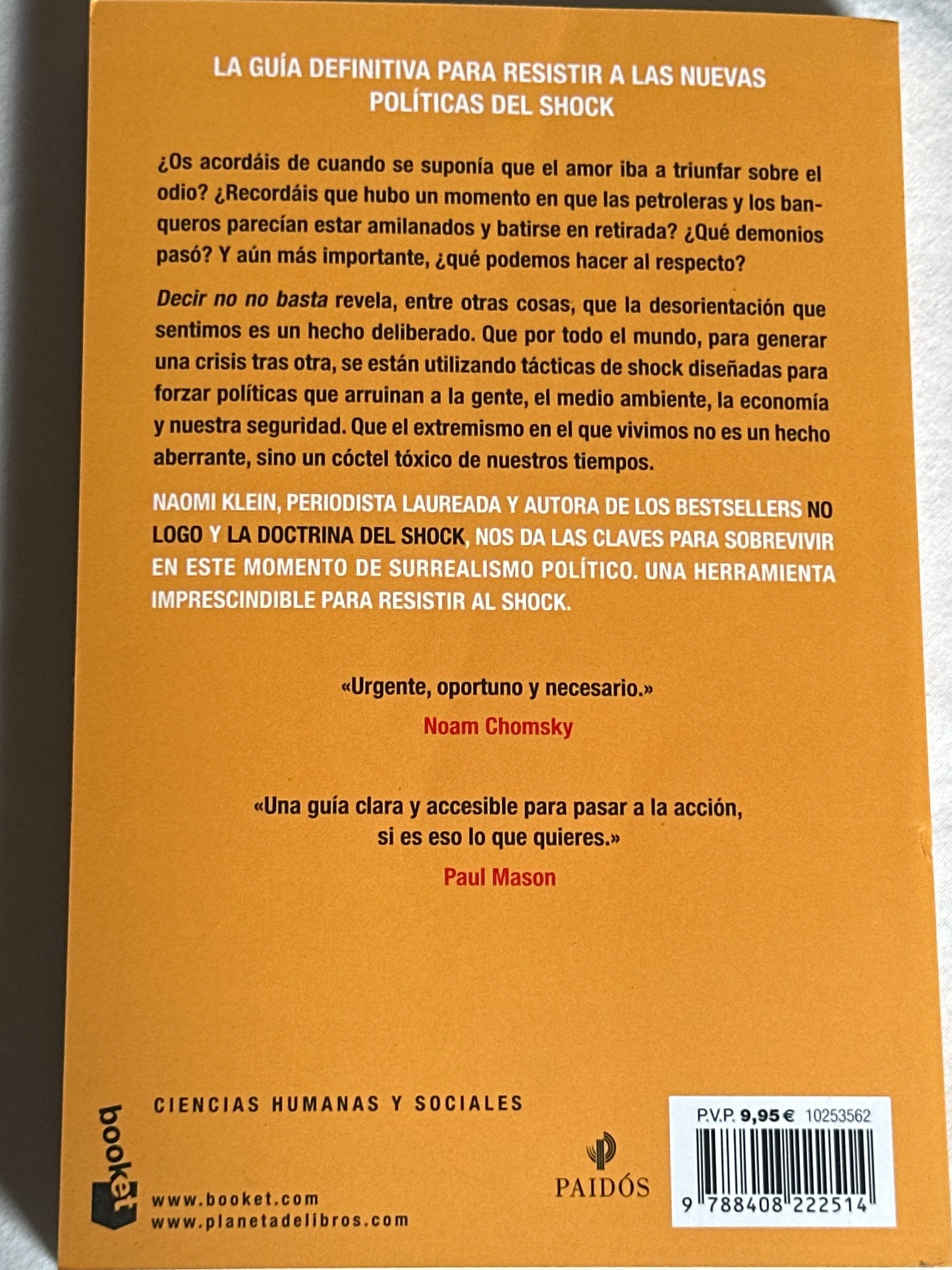 DECIR NO NO BASTA - Naomi Klein